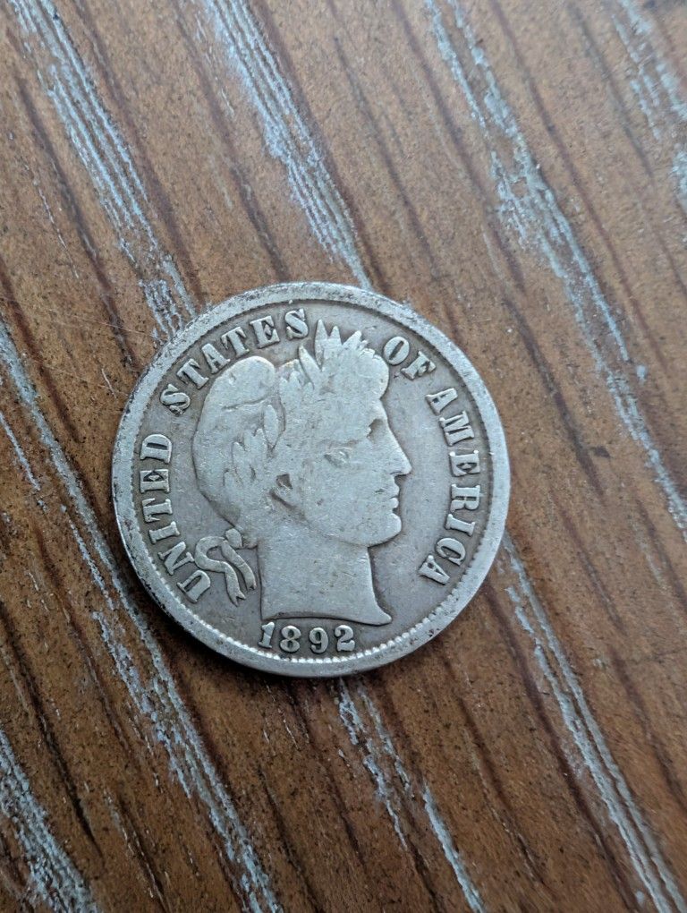 1892 Barber Silver Dime