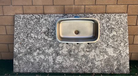 Granite Countertop with Stainless Steel Sink