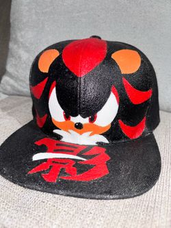 Shadow The Hedgehog Hand Painted Snap Back Cap From Etsy
