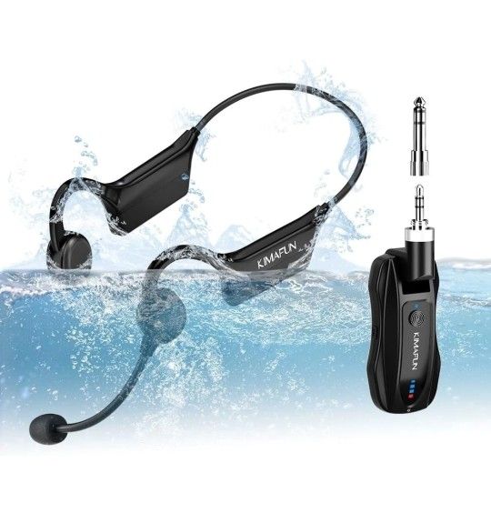 KIMAFUN Wireless Waterproof Microphone Fitness Headset Mic (KM-GWP91–1)