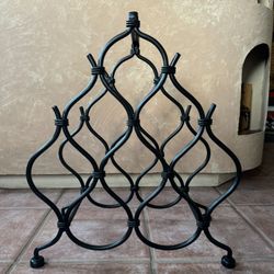 Black Metal Wine Rack 