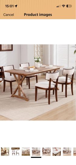 Wood Dining Table and Chair Set