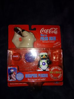 Coca Cola Vintage 1998 Backpack Penguin Wind Up Polar Crew