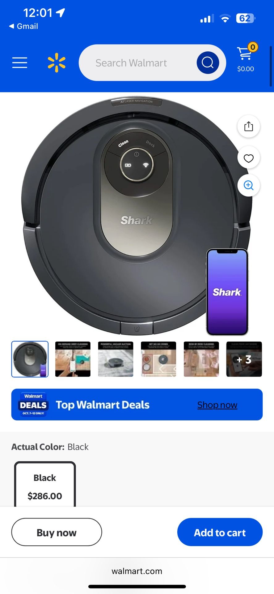 NEW Shark AV2001 Robot Vacuum - AI Navigation Self-Cleaning Brushroll UltraClean Mode Alexa Compatib