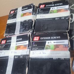 Exterior screws and nails with a special coating.