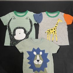 Animal Graphic Toddler Boys T-Shirts set of 4