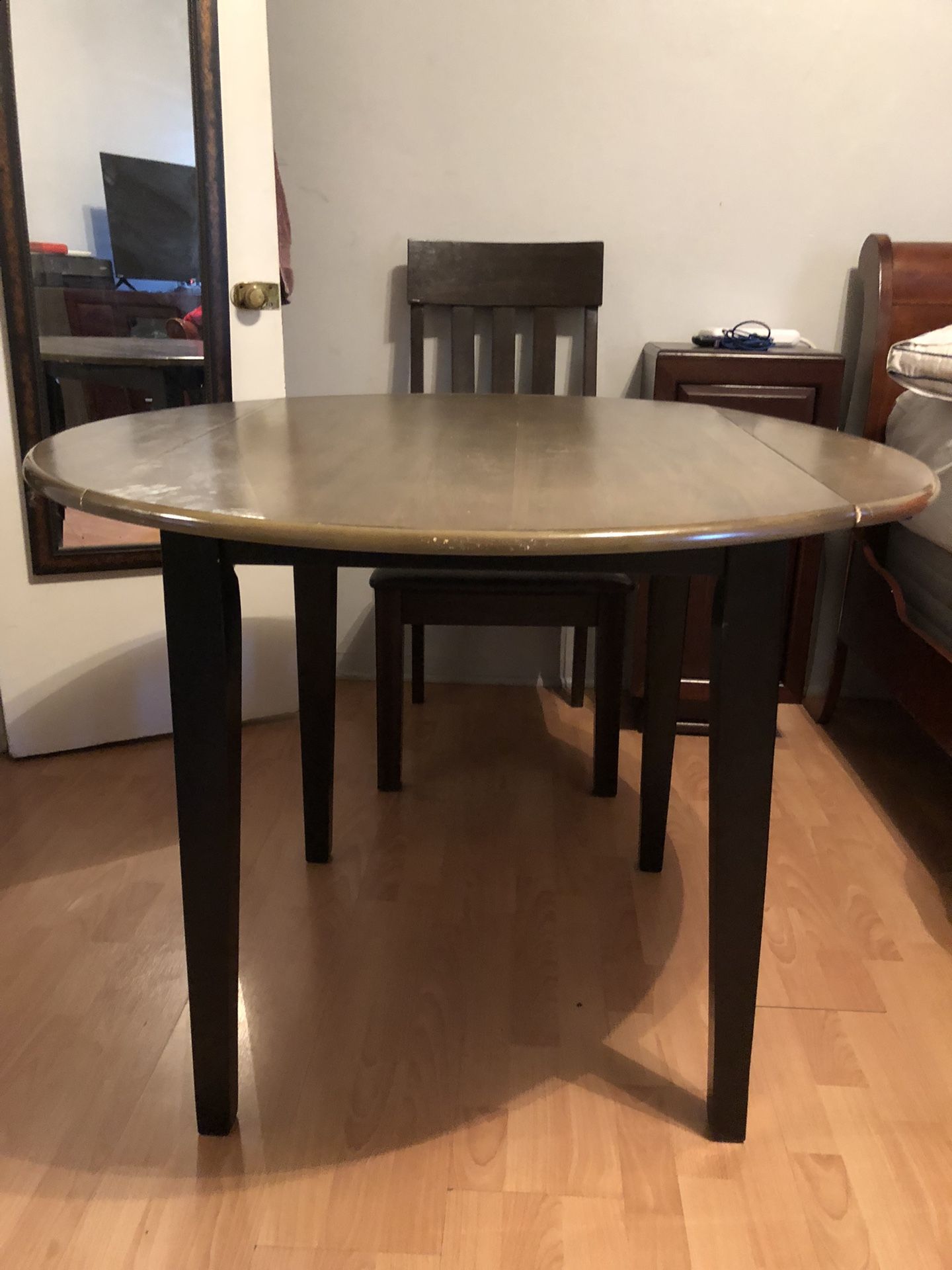 Foldable Dinning Room Table W/ 2 Chairs