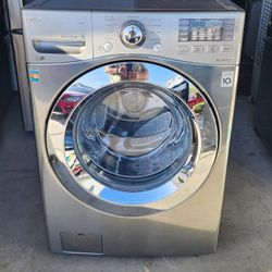 "LG" STAINLESS FRONTLOADER WASHER
 IN GOOD CONDITION KING SIZE CAPACITY  2 MONTHS OF WARRANTY & DELIVERY & INSTALLATION FREE
