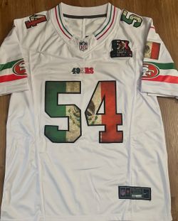 49ers Fred Warner Mexico jersey white stitched small medium large xl xxl 3X
