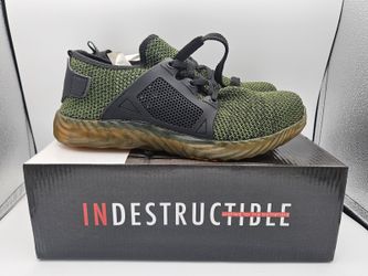 Indestructible Shoes Mens Ryder Green Steel Toe Sneakers 43
