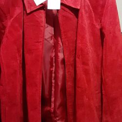 Cold Creek Red Leather Jacket 2X