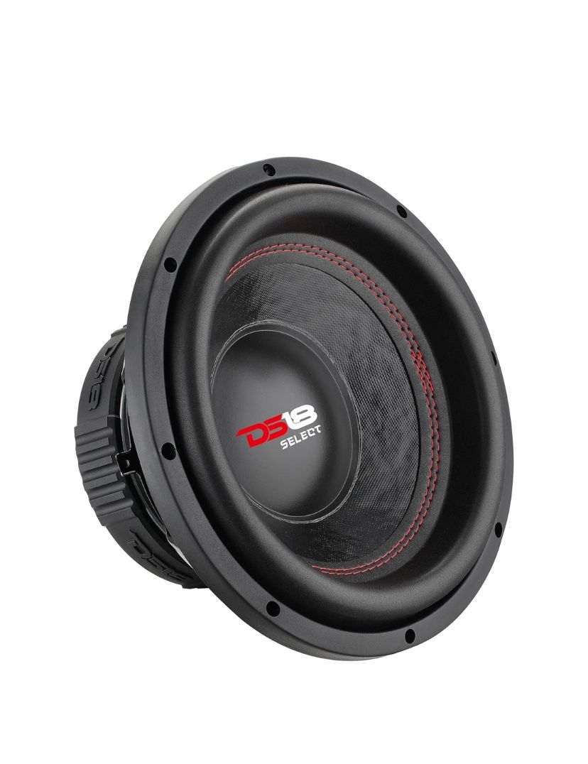 DS18 SLC10S Car Subwoofer Audio Speaker - 10" in. Paper Glass Fiber Cone, Black Steel Basket, Single Voice Coil 4 Ohm Impedance, 440W MAX Power and Fo