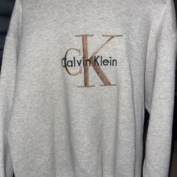 Vintage Calvin Klein Sweatshirt Grey 