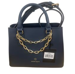 Nanette Lepore NWT Midnight Navy 2-way Crossbody Top Handle Handbag Shoulder Bag Satchel