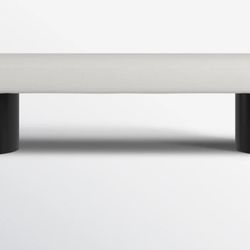 CB2 Argyle Linen Upholstered Bench (Asphalt)