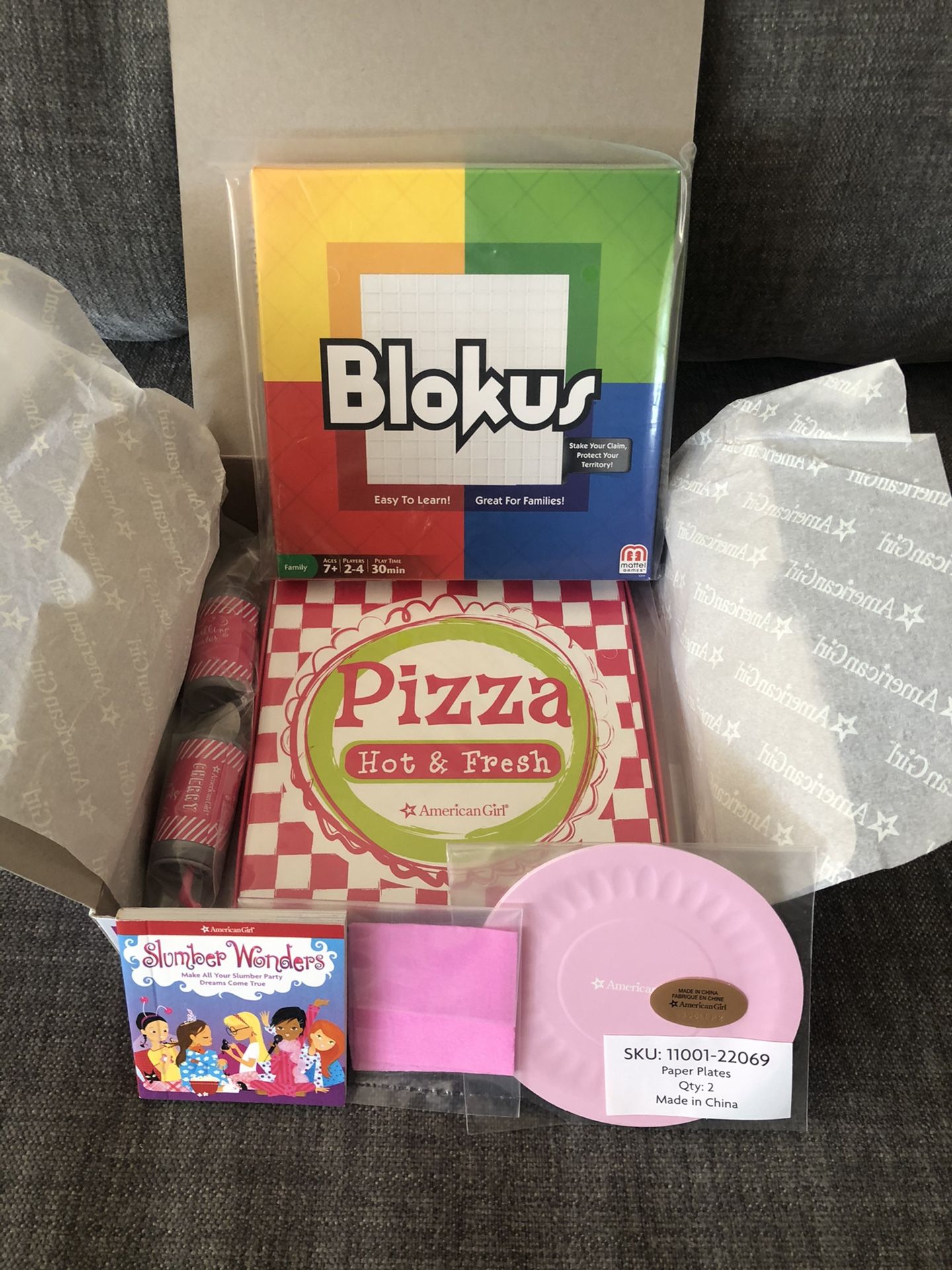 American Girl Doll pizza party set