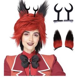 Wig With Ear and  Horns