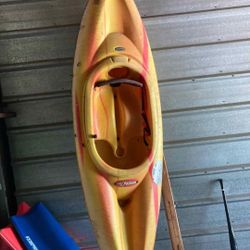 Kayak With Oars, Needs Straps Replaced