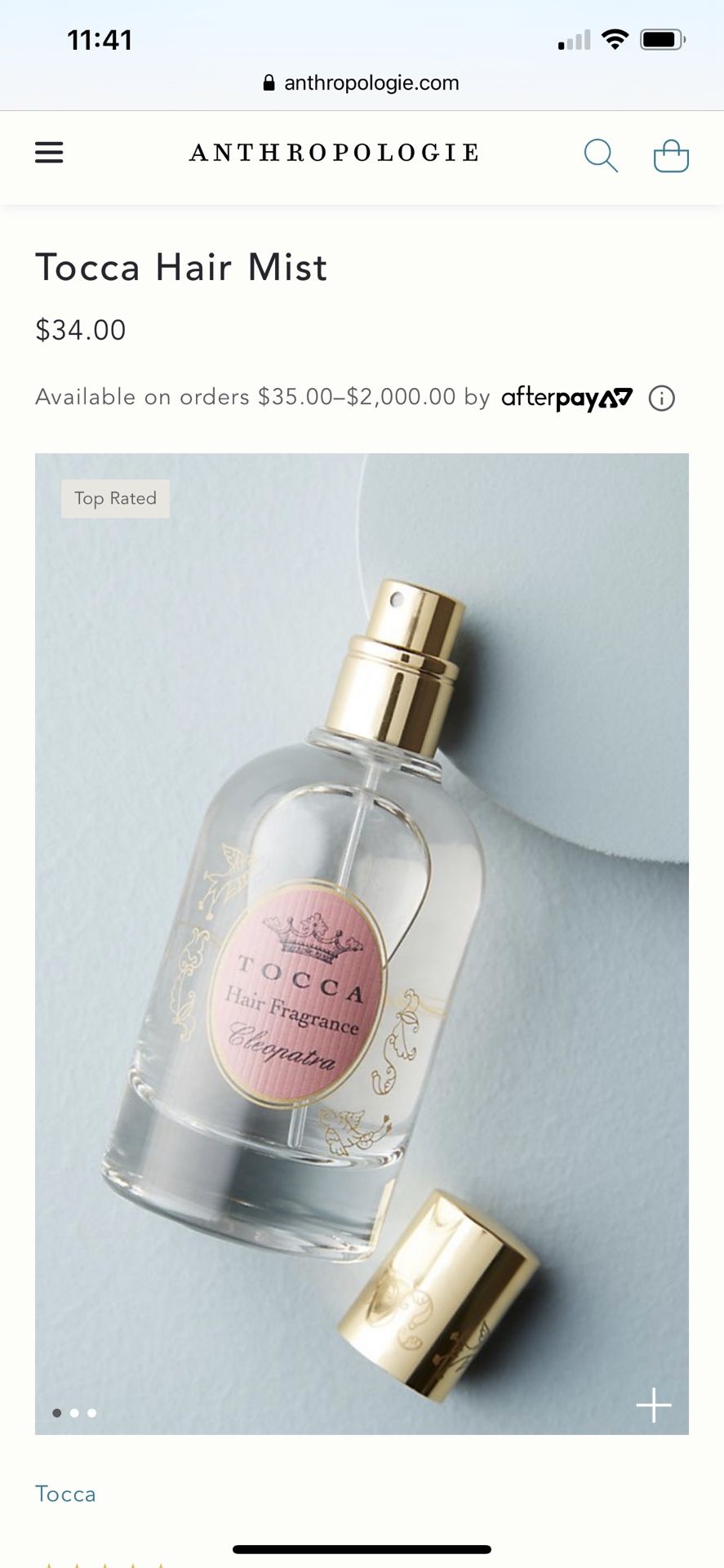 Tocca Hair Fragrance