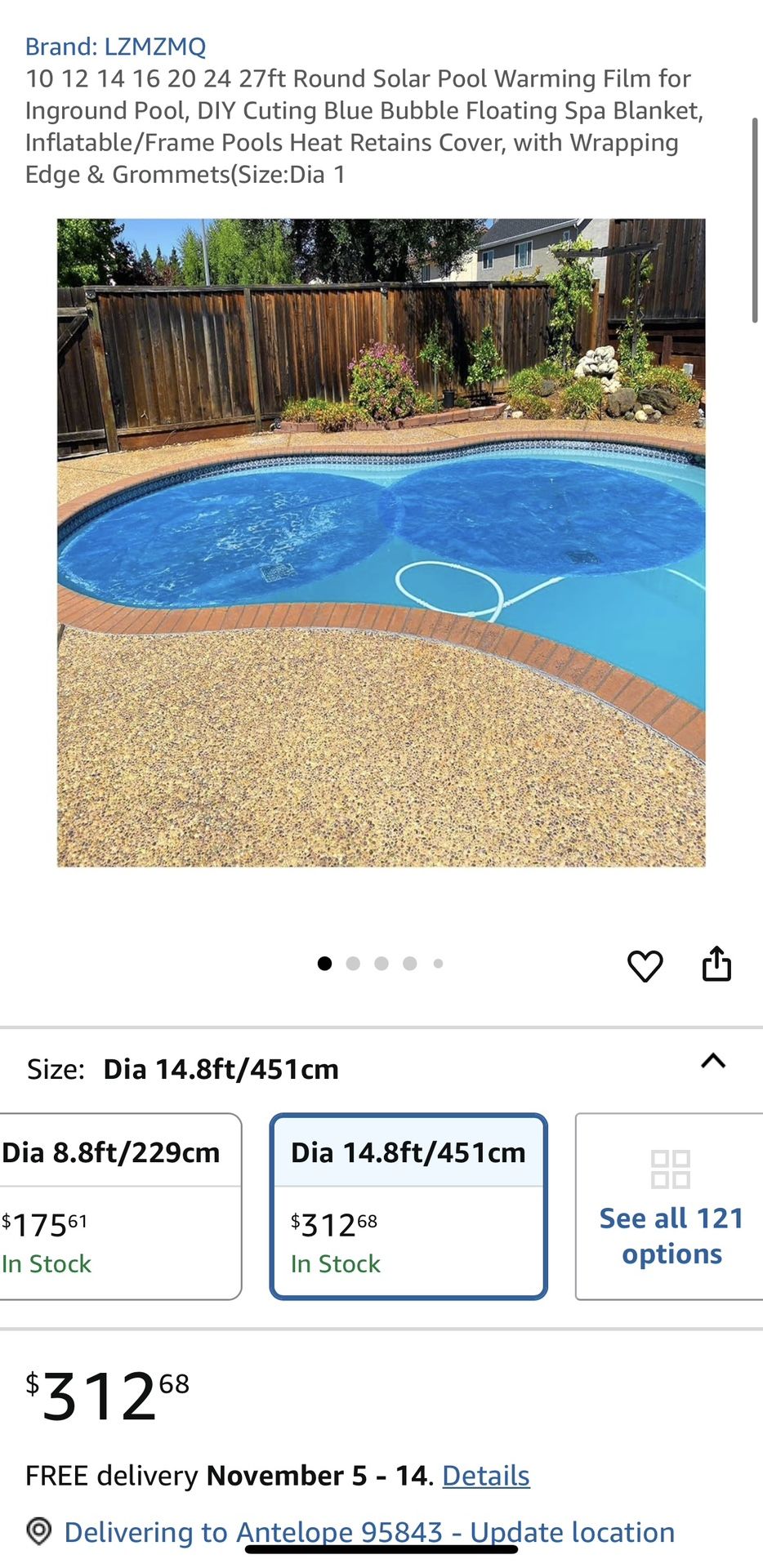Round Solar Pool Warming