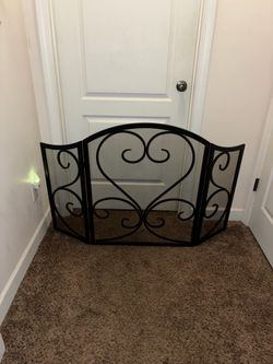 Fire place decor cover cast iron black