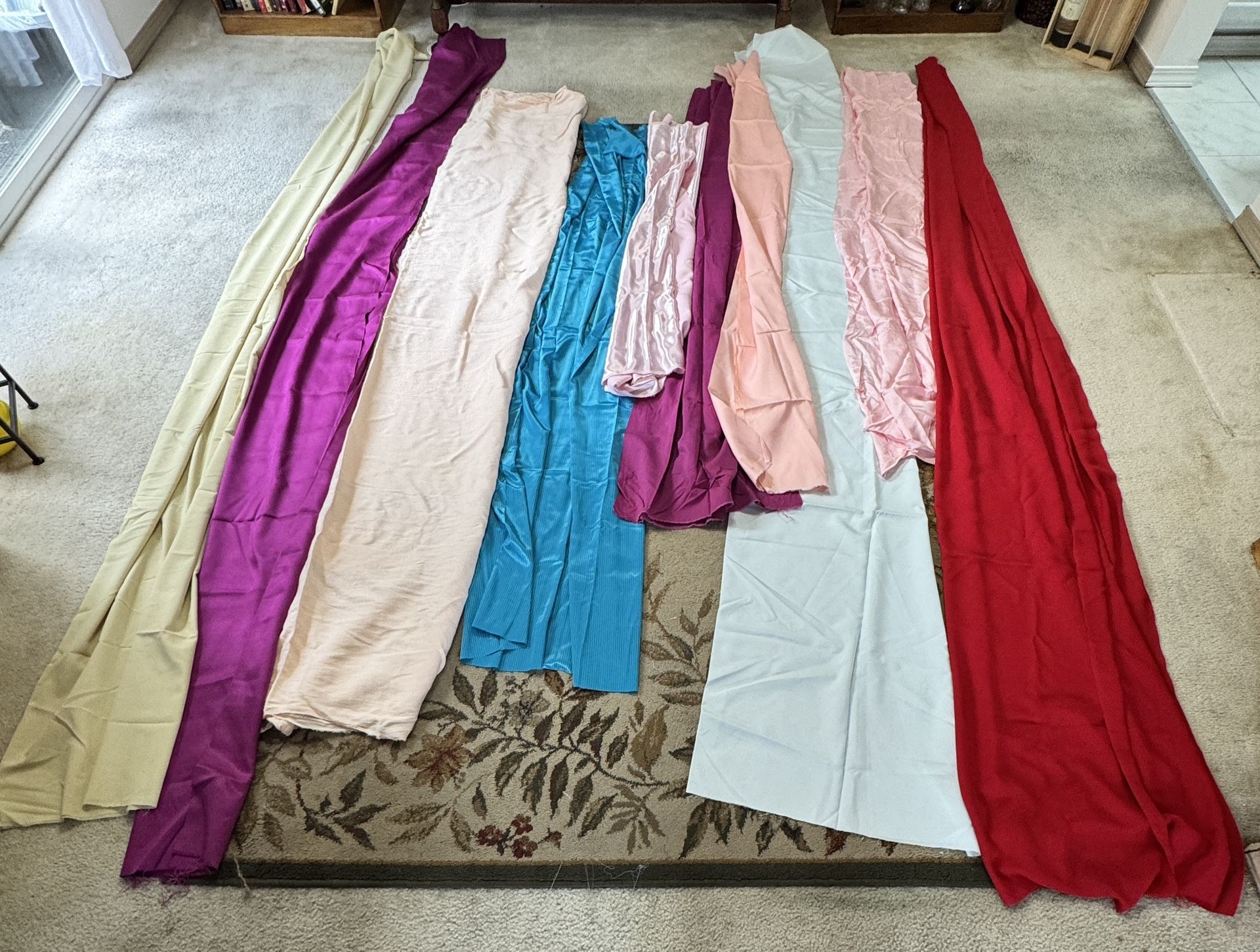 10 Fabrics Silky Synthetic Fabrics bundle.