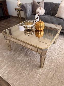 Mirrored Gold Coffee Table Z GALLERIE