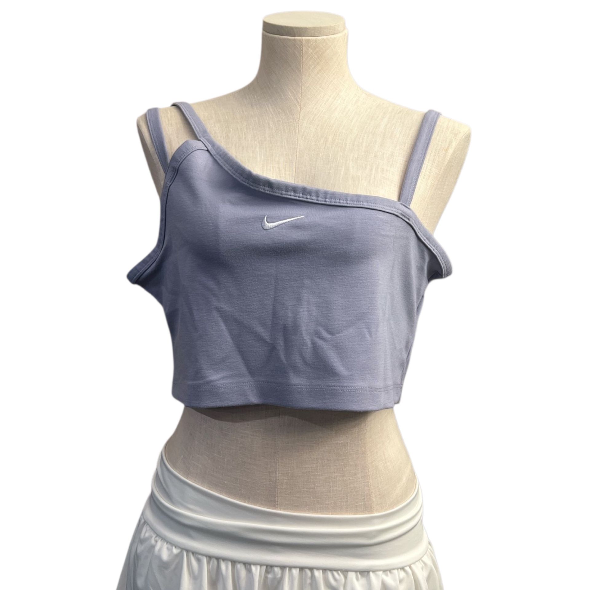 Nike Womens Everyday Modern Asymmetrical Top indigo haze / oxygen purple