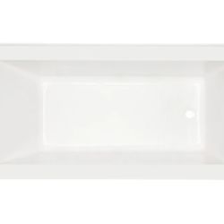 Signature Hardware Sitka 60" x 30" Three Wall Alcove Acrylic Soaking Tub with Right Drain - Less Drain