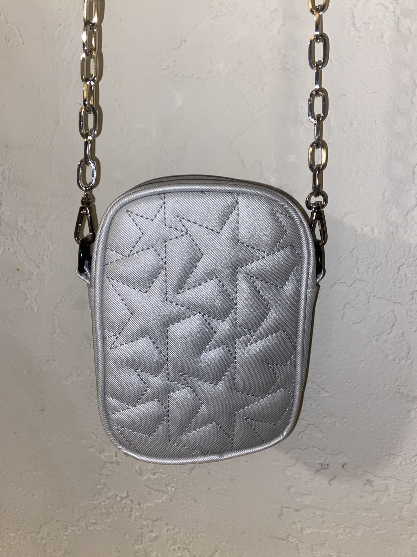 Silver crossbody bag