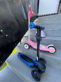 Kids Blue 3-Wheel Kick Scooter
