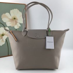 Longchamp Large Grey Shoulder Bag
