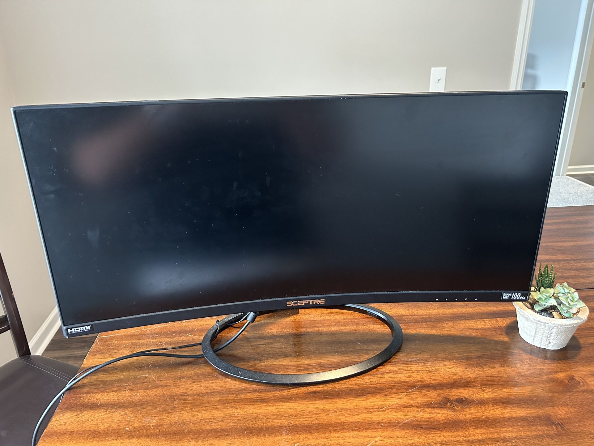 Sceptre 30inch Black Curved Monitor (Model B30) with LED Lights Built In Back