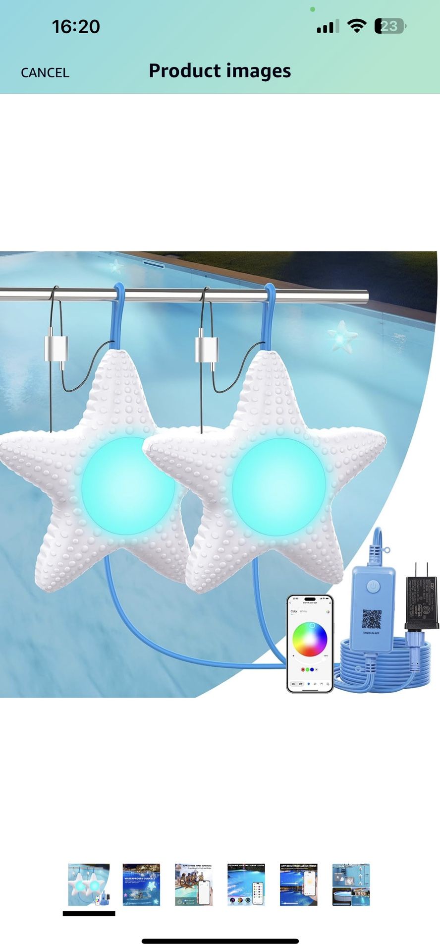 Pool Lights for Above Ground Pools Waterproof,Underwater Led Pool Light with APP Control for Inground Pools,20W RGB Magic Color Dimmable Submersible P