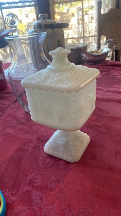 White glass container 1950’s