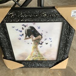 Kirkland 12 X 12 Girl W/Butterflies Painting