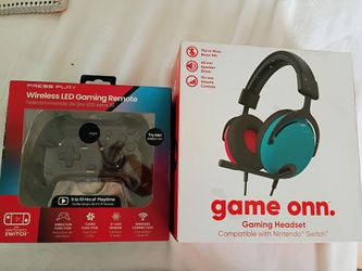 Control remoto nintendo switch and gaming headset