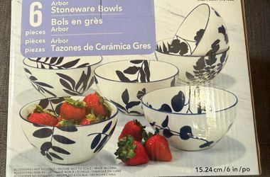 Arbor 6 piece Stoneware Bowls