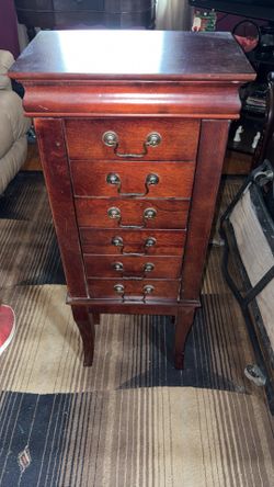 Powell Louis Philippe Marquis Cherry Jewelry Armoire.