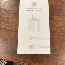 18W USB-C Power Adapter Lighting to USB Cable