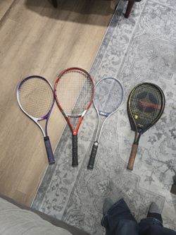 Lot of 4 Used Tennis Rackets