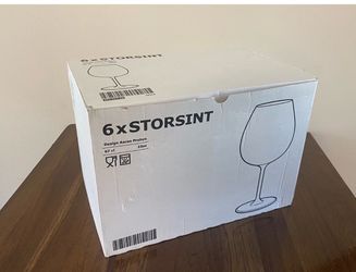 IKEA STORSINT Red Wine Glass Clear Glass 6 Pack