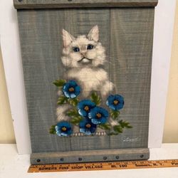 Cat Painting On Wood