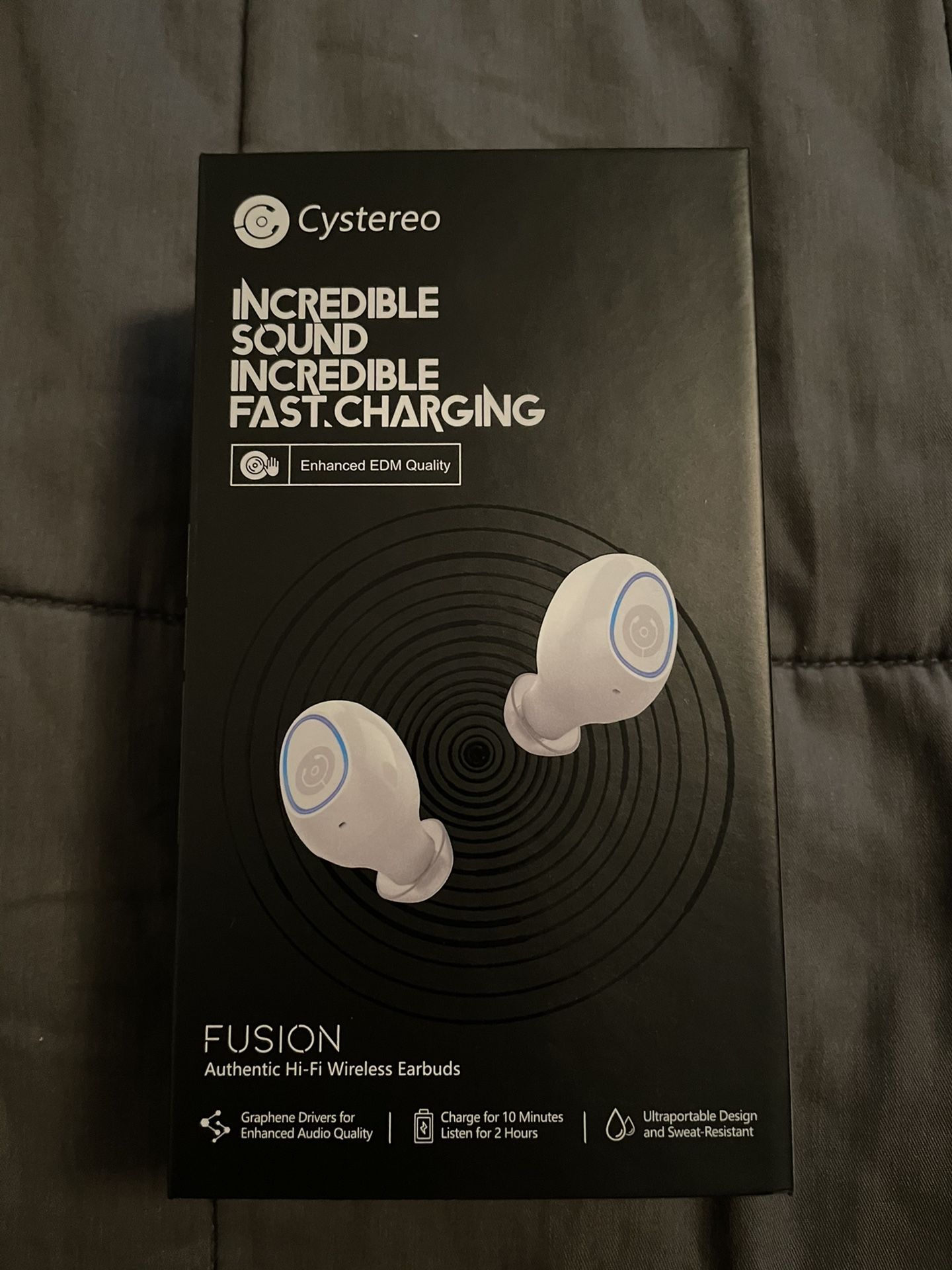 Cystereo Bluetooth Headphones w/ Wireless Charging Case
