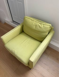 Lime Green Fabric Accent Chair