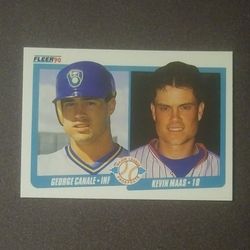 1990 Fleer George Canale Kevin Maas #641 Prospects Baseball Card Vintage Collectible Trading Sports MLB Major League Pro