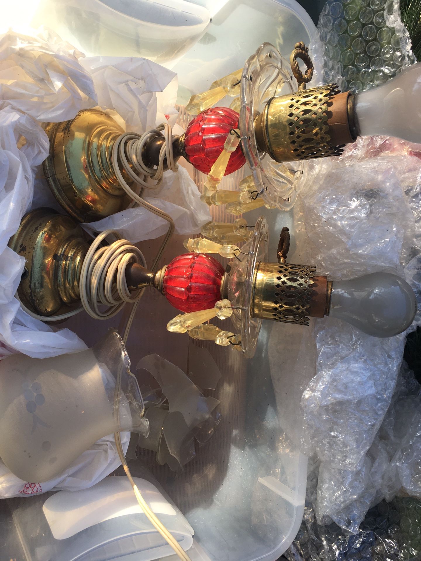 Two vintage 12 inch lamps only $20 firm