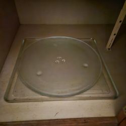 Vintage Microwave Heavy- Assed Glass Plate