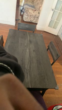 Authentic Wooden table top, 3 Chairs