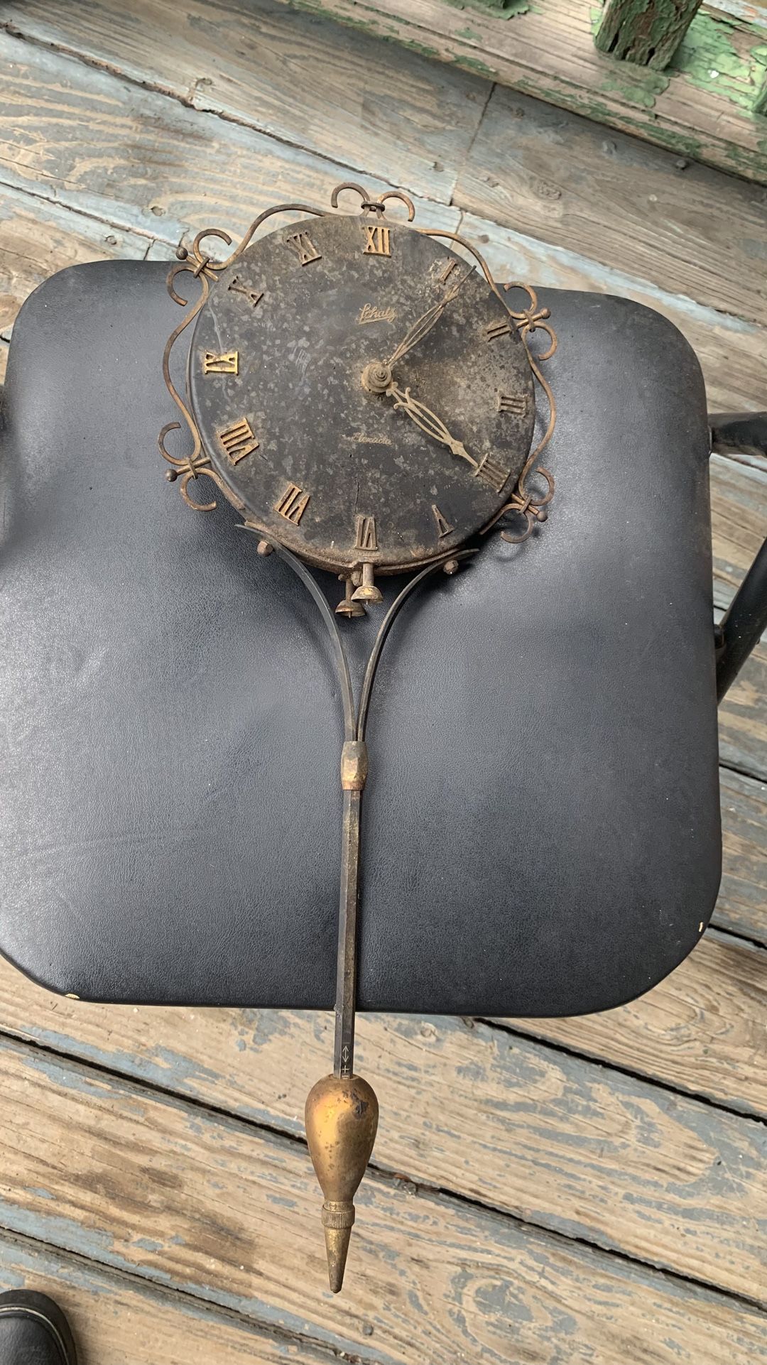 Antique Brass Wall Clock
